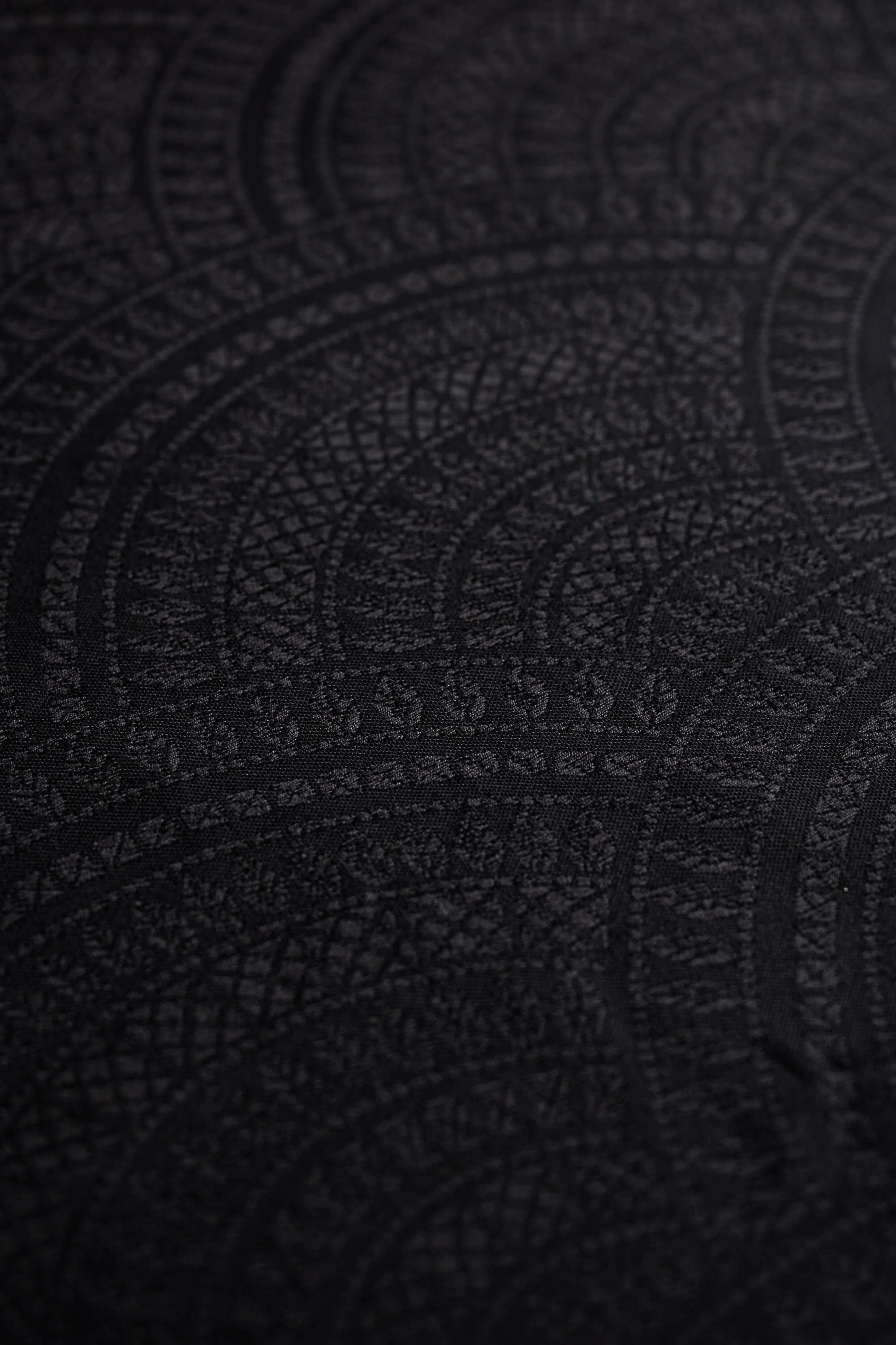 Peacock's Tail Pitch Black Long Cardigan by LennyLamb