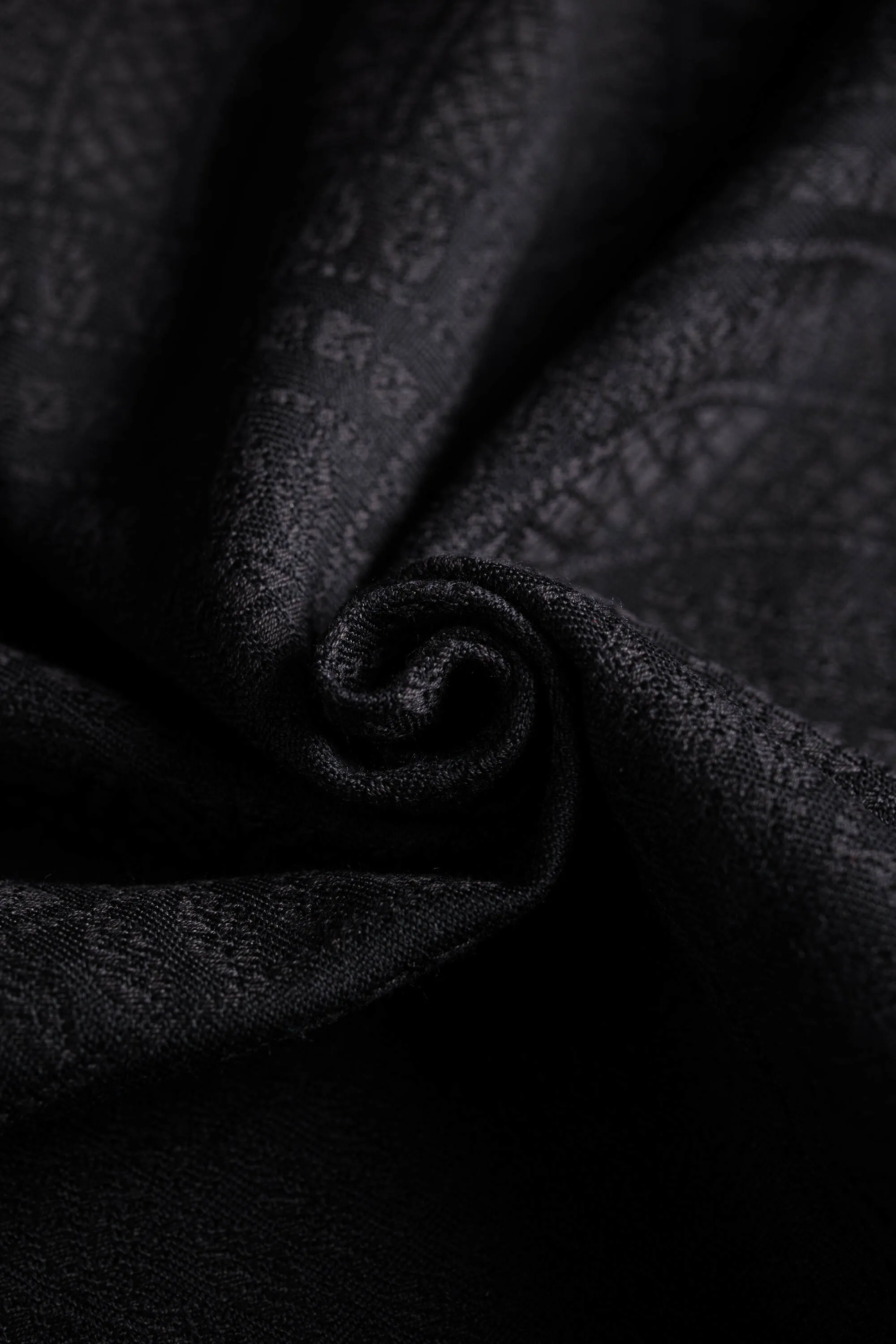 Peacock's Tail Pitch Black Long Cardigan by LennyLamb