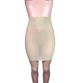 Pencil Skirt - Nude Mesh