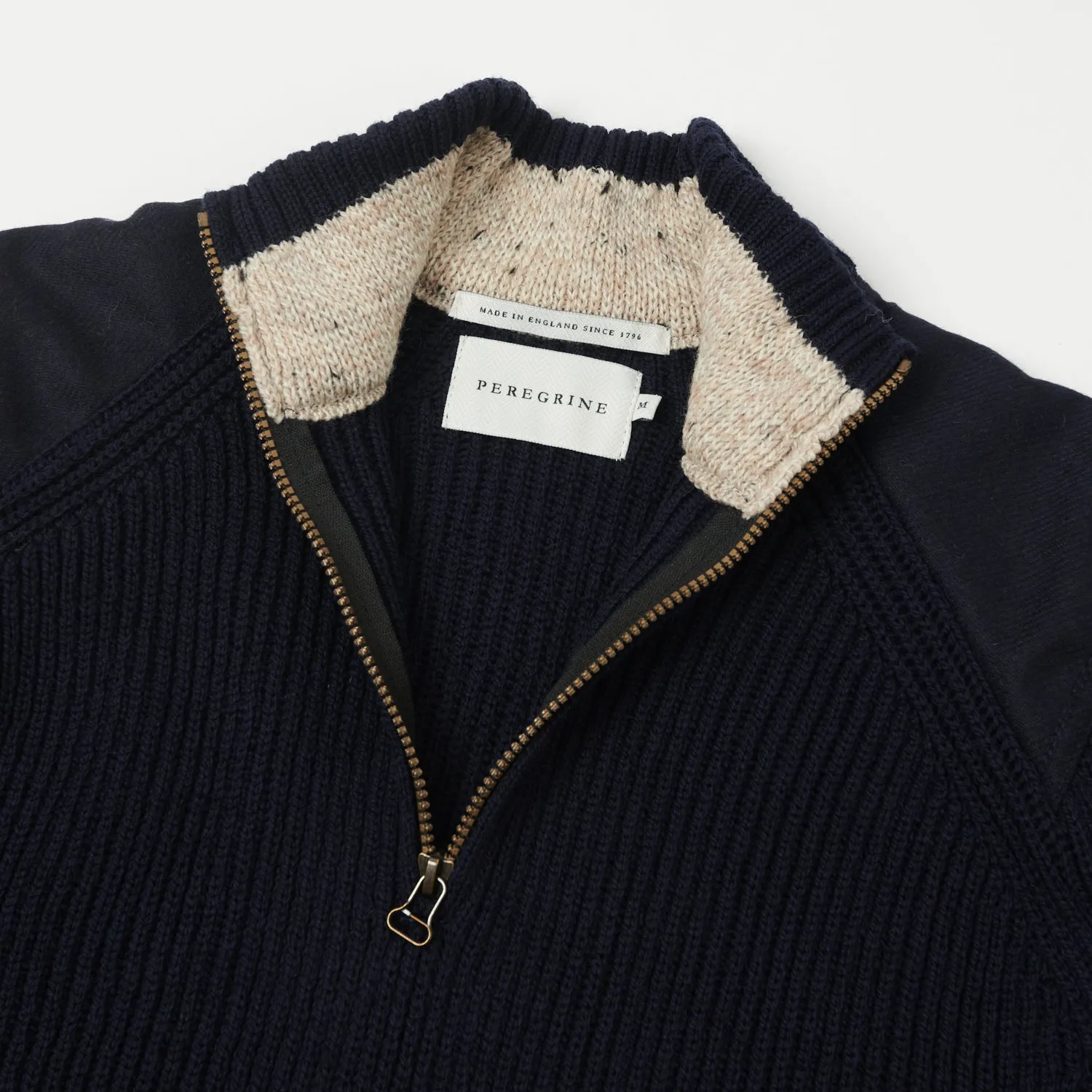 Peregrine Foxton Zip Neck Jumper - Navy
