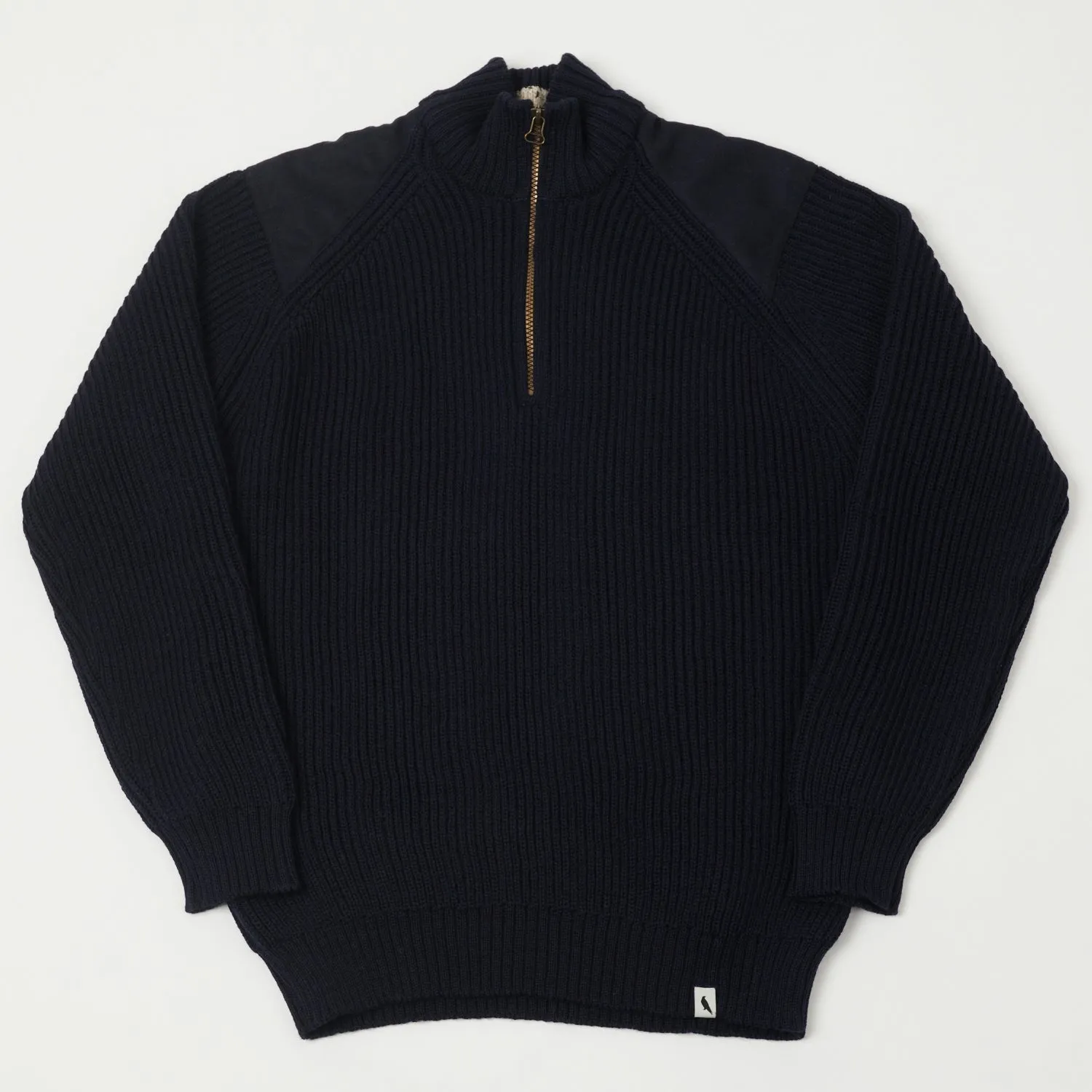 Peregrine Foxton Zip Neck Jumper - Navy