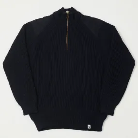 Peregrine Foxton Zip Neck Jumper - Navy
