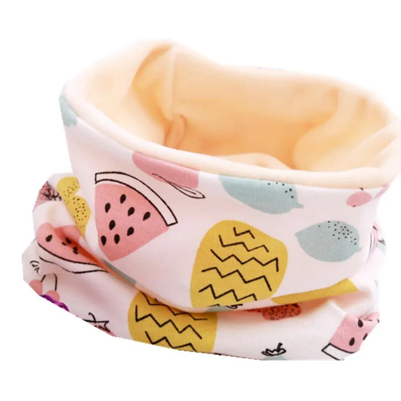 Plush Children Hat Scarf Set Baby Girls Head Cover Autumn Warm Child Neck Collar Kids Beanies Sets Cotton Baby Hat Scarf