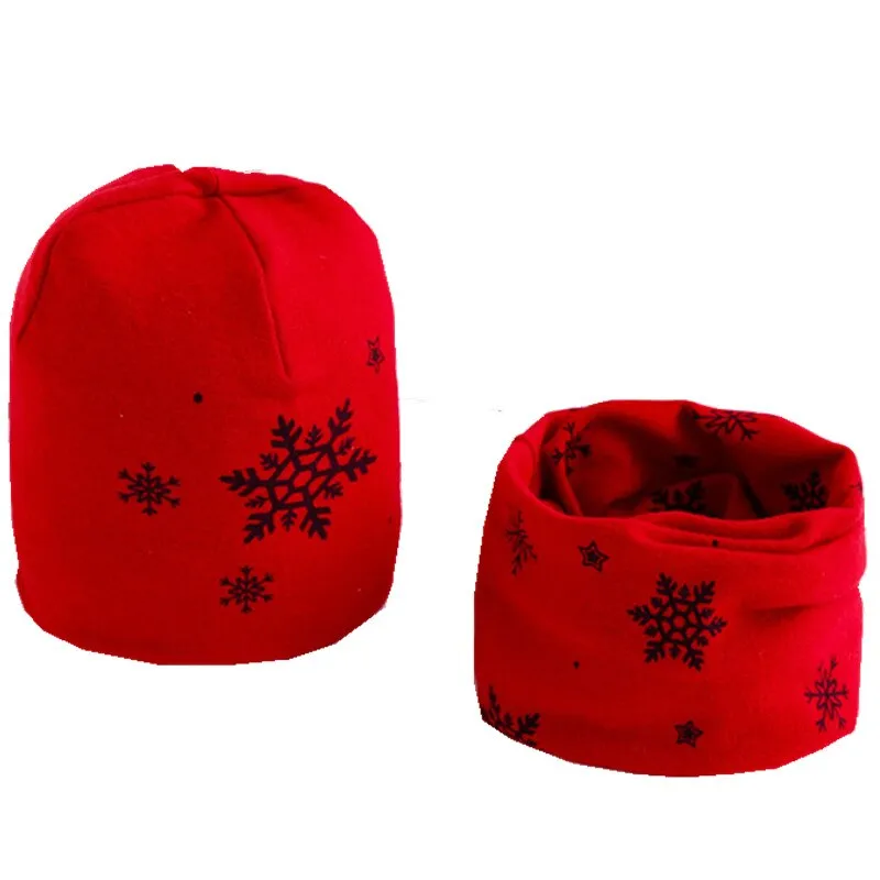 Plush Children Hat Scarf Set Baby Girls Head Cover Autumn Warm Child Neck Collar Kids Beanies Sets Cotton Baby Hat Scarf