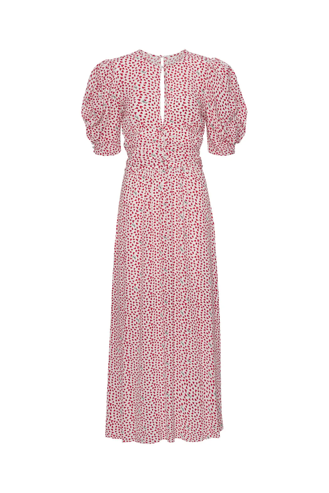 Printed Maxi Flowy Dress - Happy Hearts   Bright

White Comb