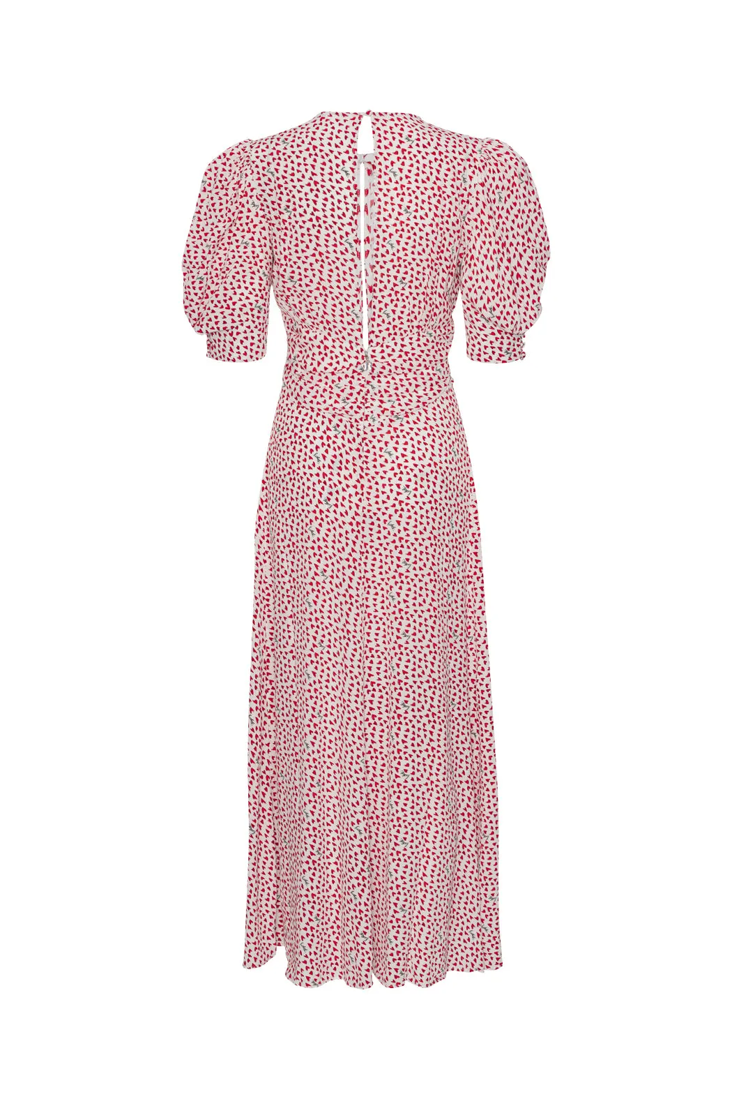 Printed Maxi Flowy Dress - Happy Hearts   Bright

White Comb