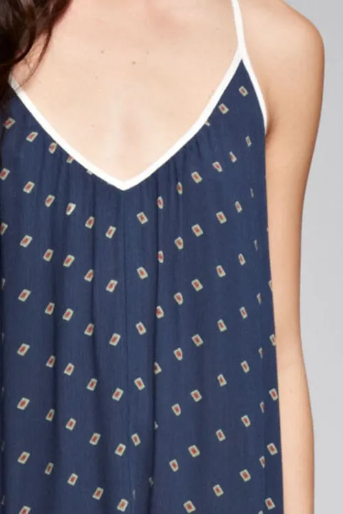 Printed Multi Strap Open Back Maxi Dress