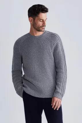 RAGLAN RIB SLEEVE CREWNECK