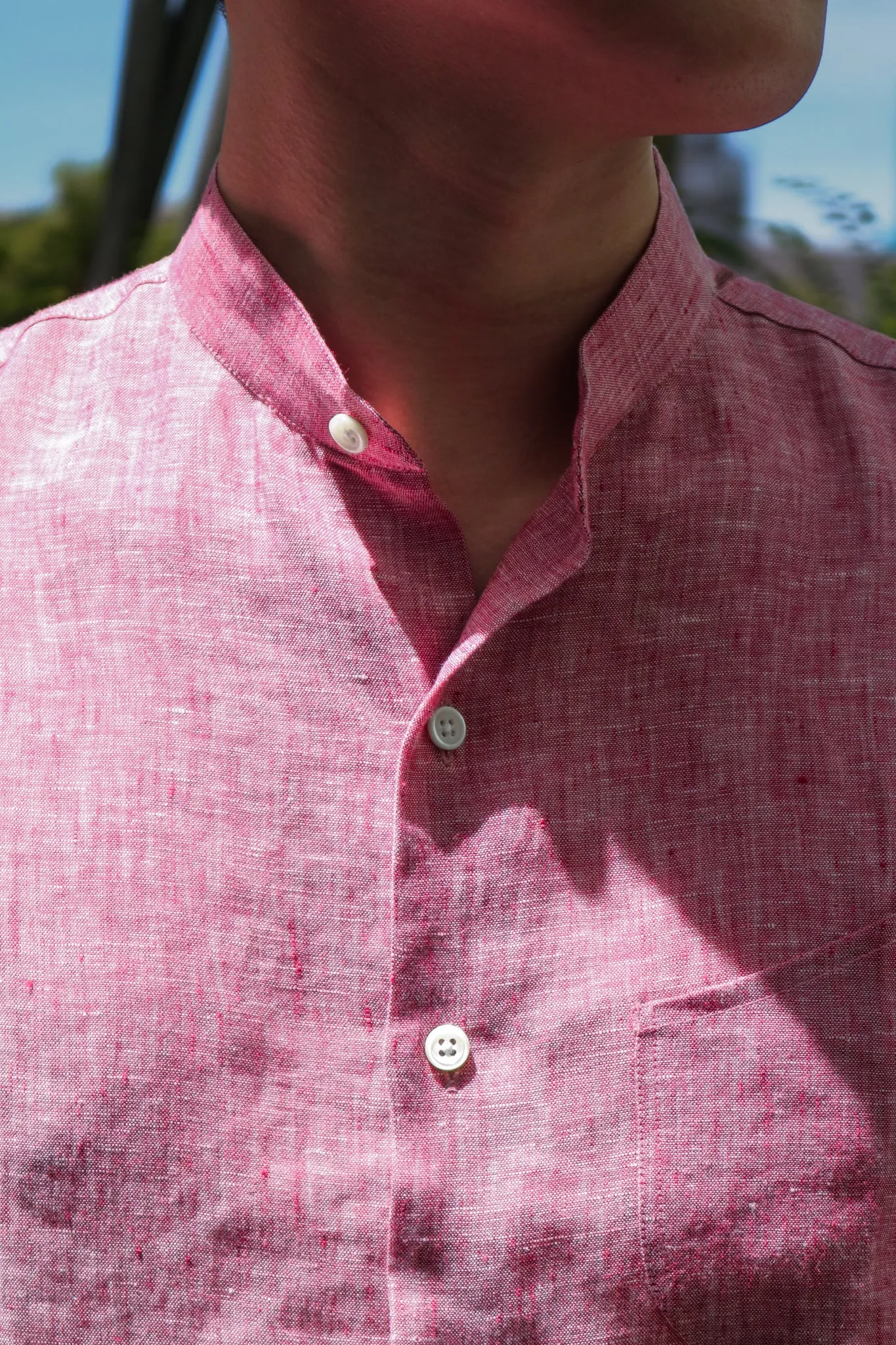 Red Lino Datuk Shirt