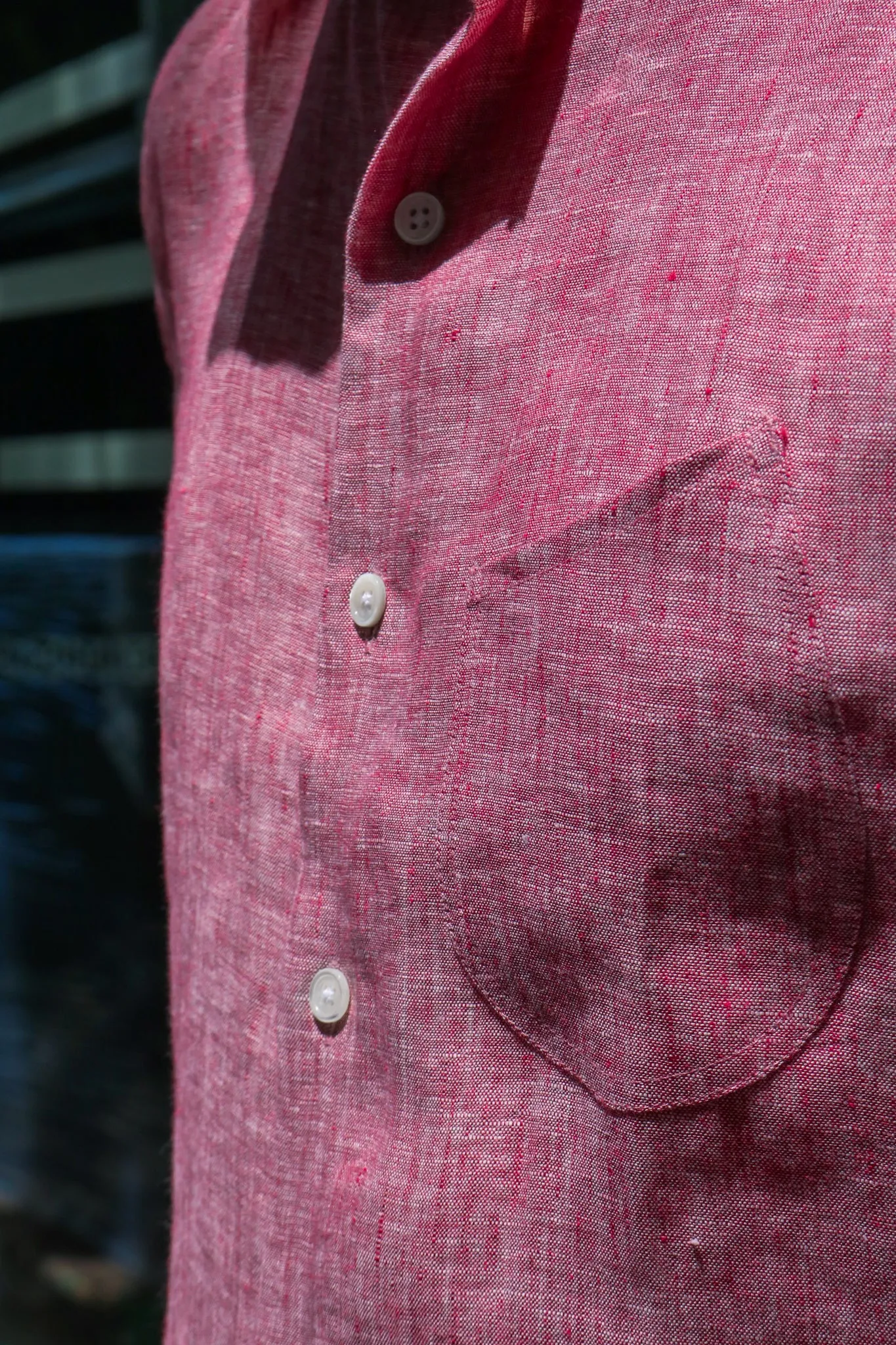 Red Lino Datuk Shirt