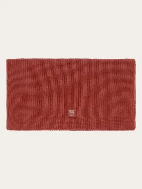 Rib knit scarf - Fired Brick