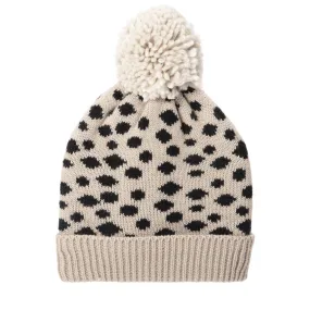 Rockahula Kids Bobble Hats | Cheetah Knit | Beige
