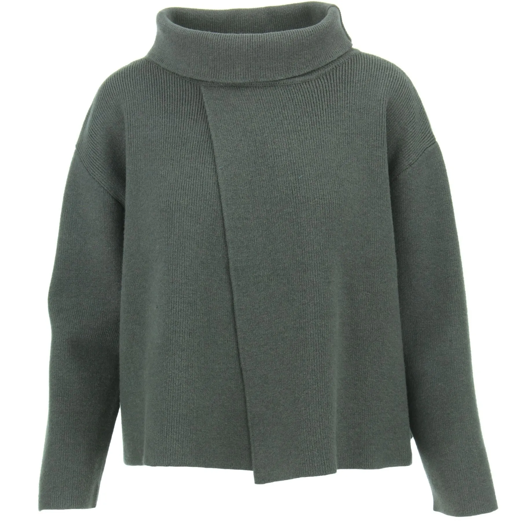 Roll Neck Knit Jumper - Brown