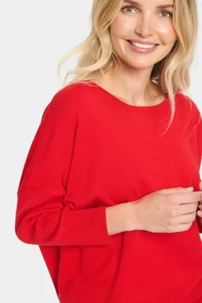 Saint Tropez Relaxed Lightweight Jumper Red