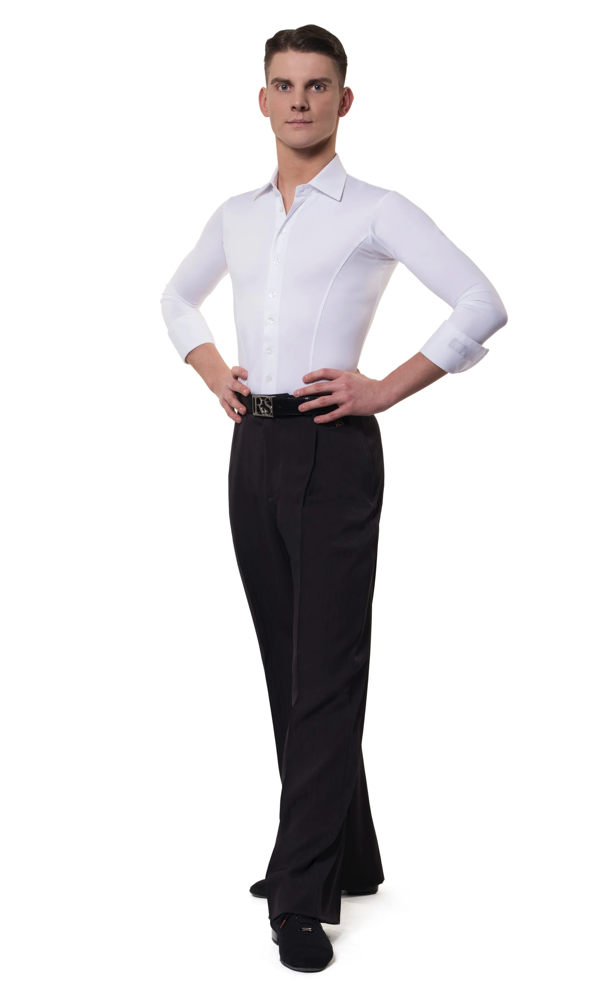SALE Black or White RS Atelier Special Mens Slim Fit Stretch Body Shirt