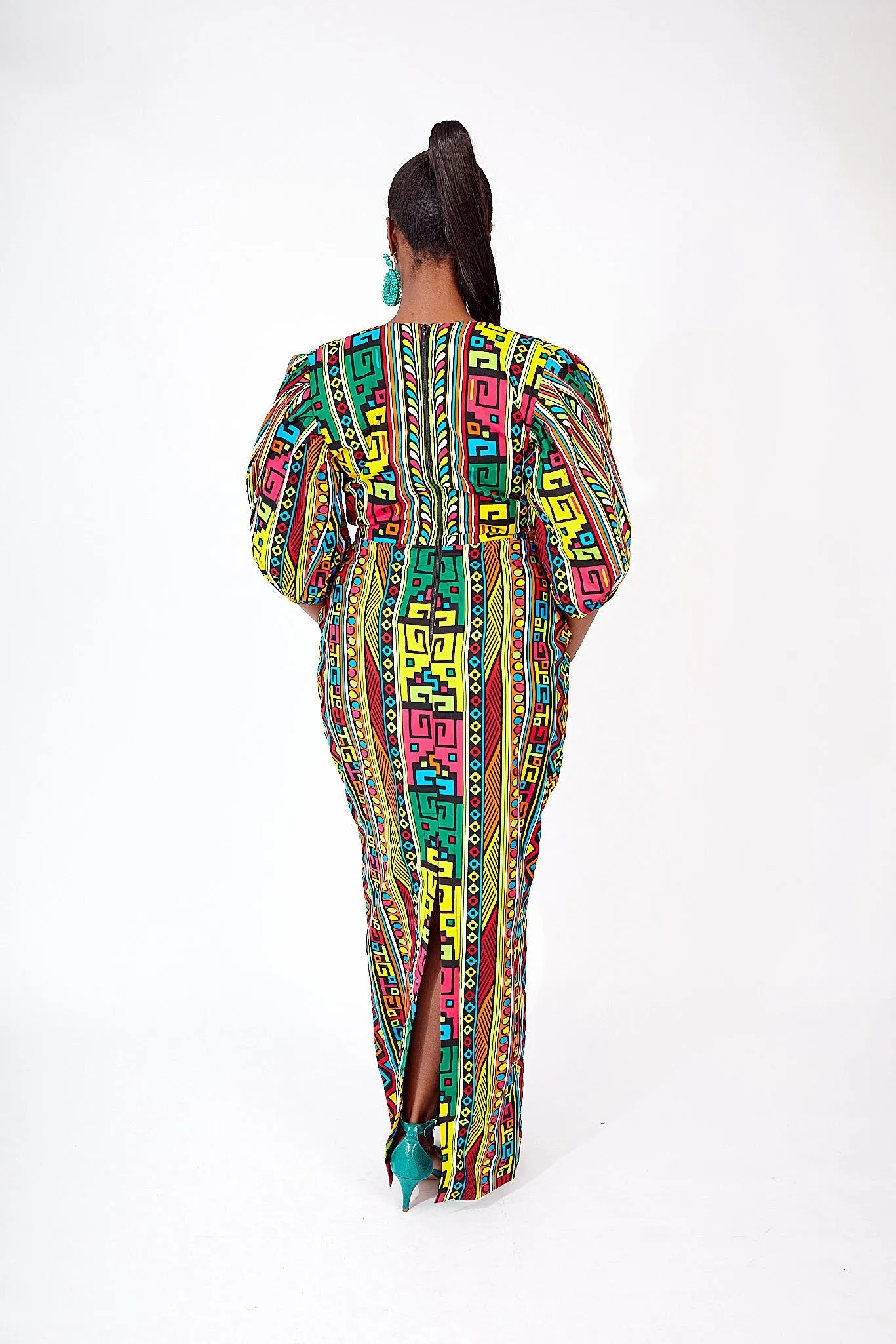 SALE EMOTU AFRICAN PRINT MAXI DRESS