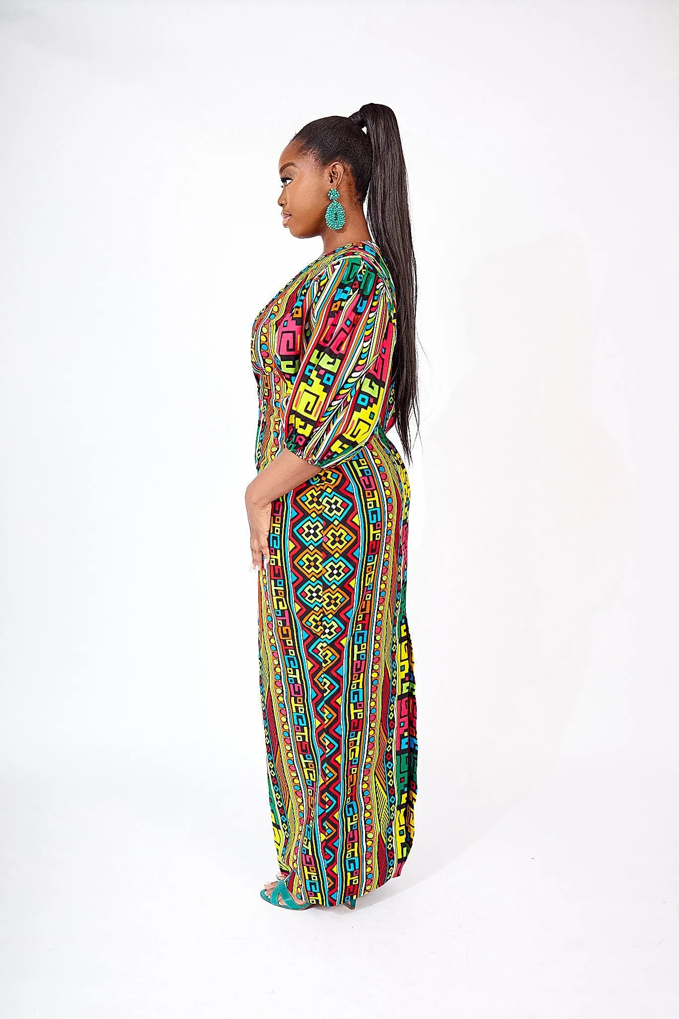 SALE EMOTU AFRICAN PRINT MAXI DRESS