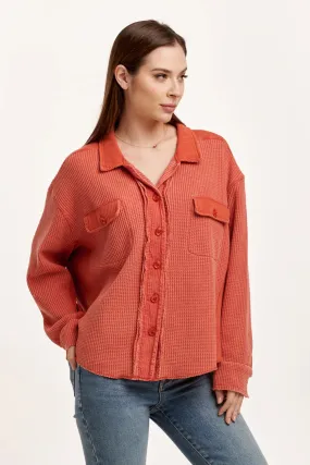 Sale Foster Thermal Shirt Jacket Crimson