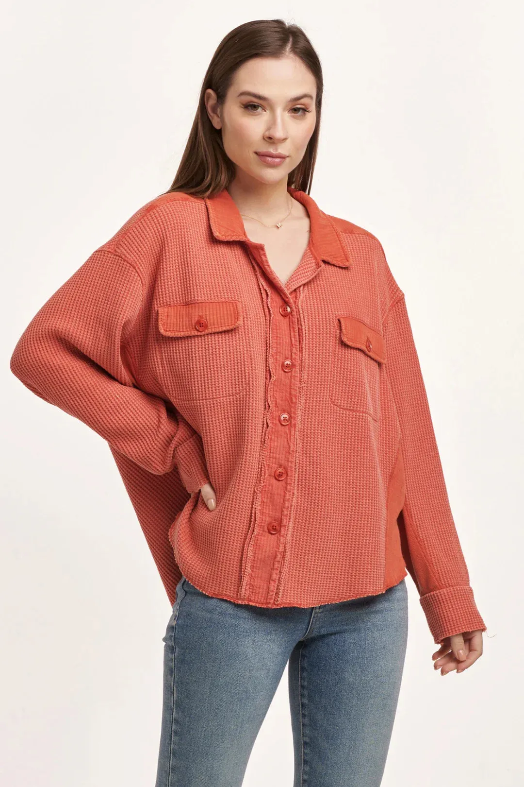 Sale Foster Thermal Shirt Jacket Crimson