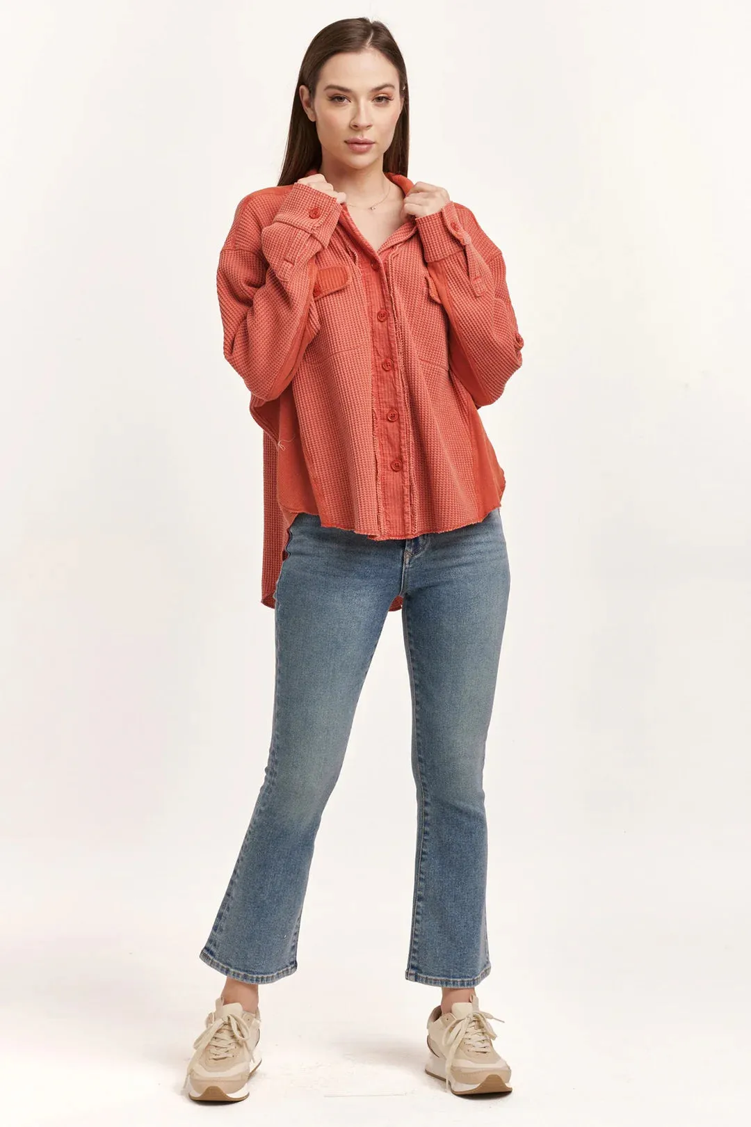 Sale Foster Thermal Shirt Jacket Crimson