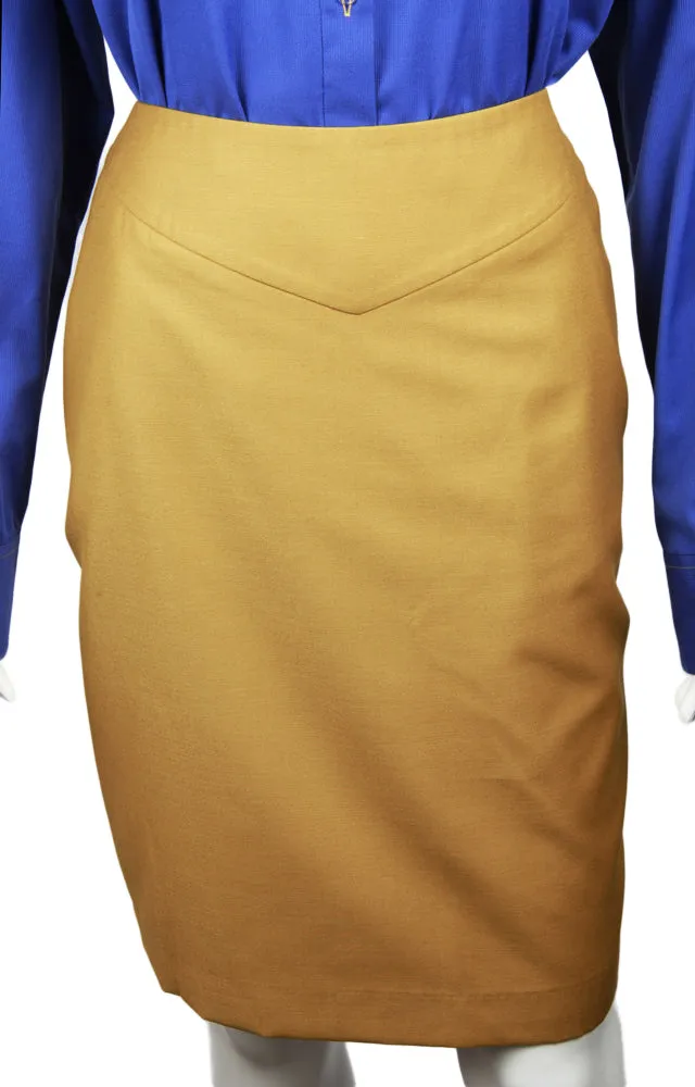 SGRho Gold Pencil Skirt