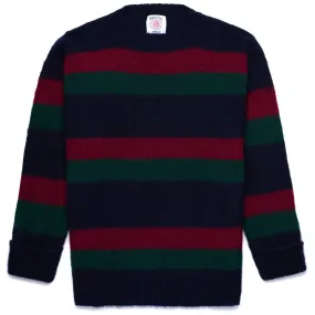 SHAGGYDOG STRIPE SWEATER - KNITWEAR - Jumper - Unisex - BLUE-BORDEAUX-GREEN