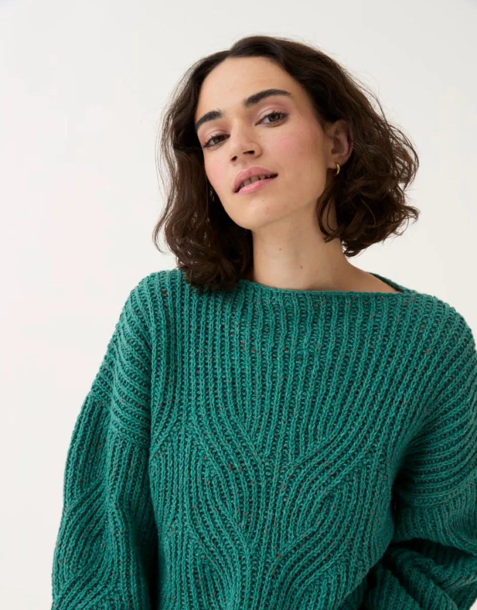 Sirdar - Button Cuff Jumper in Loveful Recyled Tweed DK - Knitting Pattern 10779