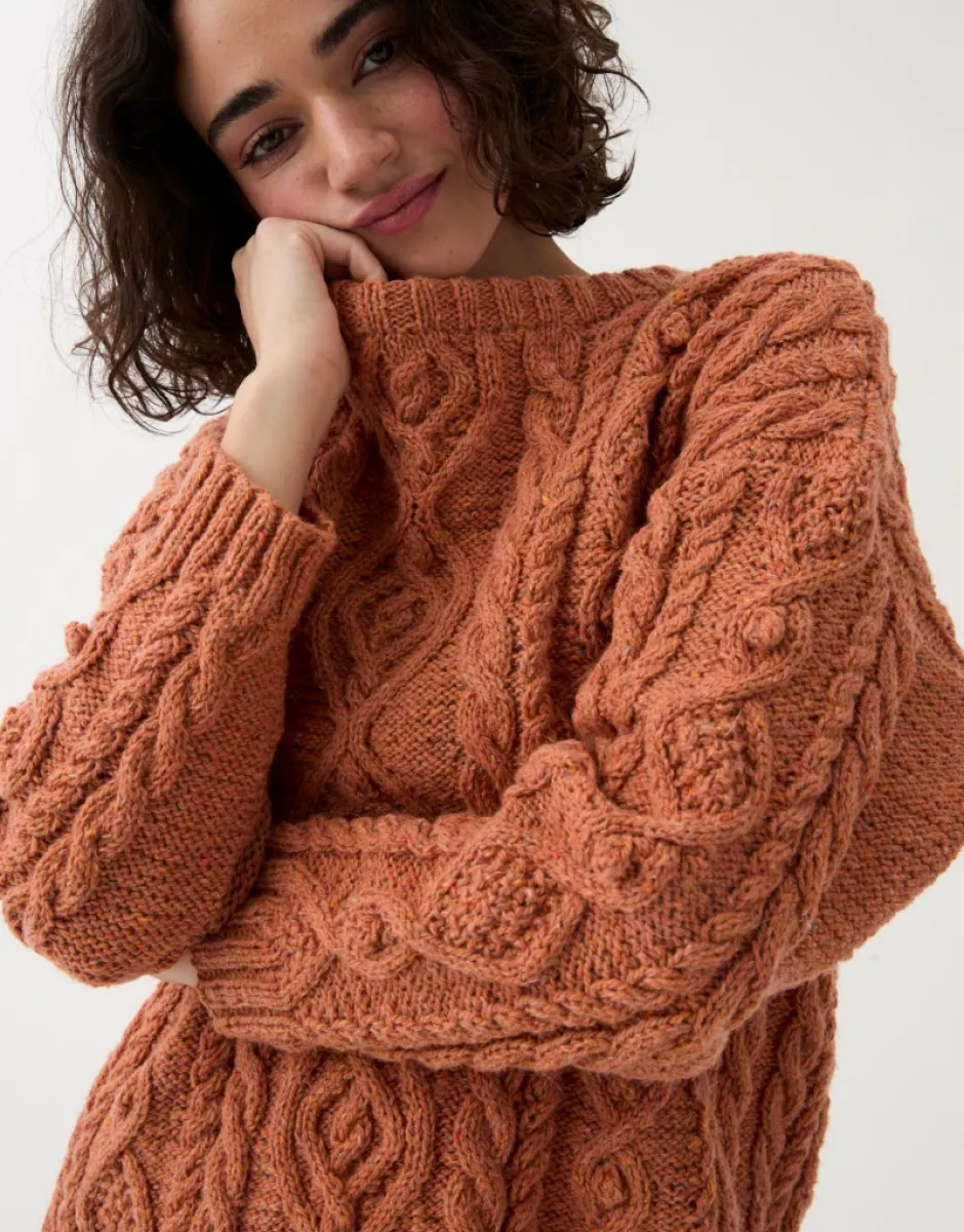 Sirdar - Cable Crew Jumper in Loveful Recyled Tweed DK - Knitting Pattern 10785
