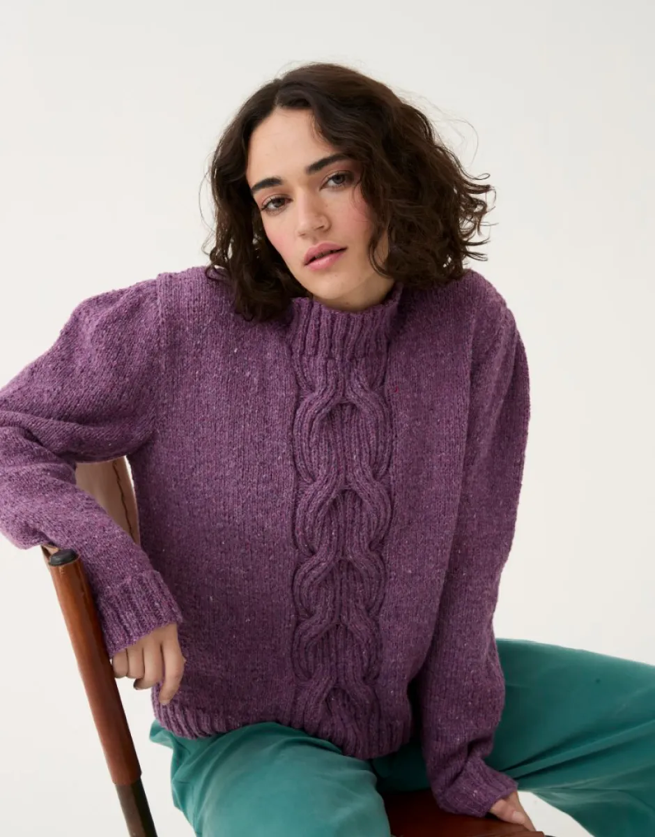 Sirdar - Puff Sleeve Jumper in Loveful Recyled Tweed DK - Knitting Pattern 10783