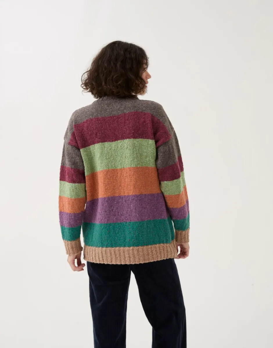 Sirdar - Striped Jumper in Loveful Recyled Tweed DK - Knitting Pattern 10778