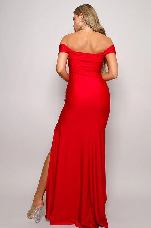 SKY - OFF SHOULDER CORSETTE DRESS