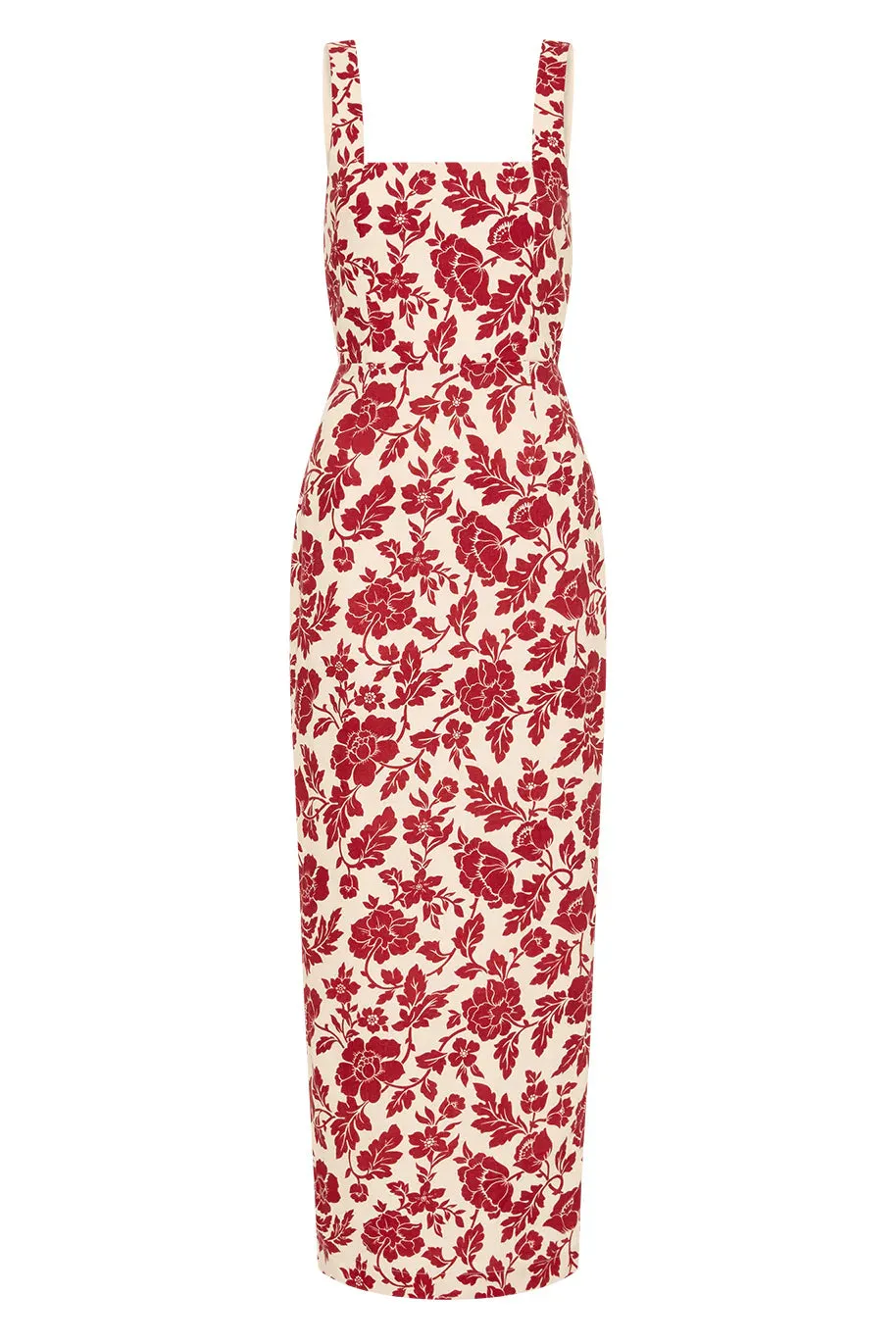 SKYLA COLUMN DRESS - SCARLET BLOOM