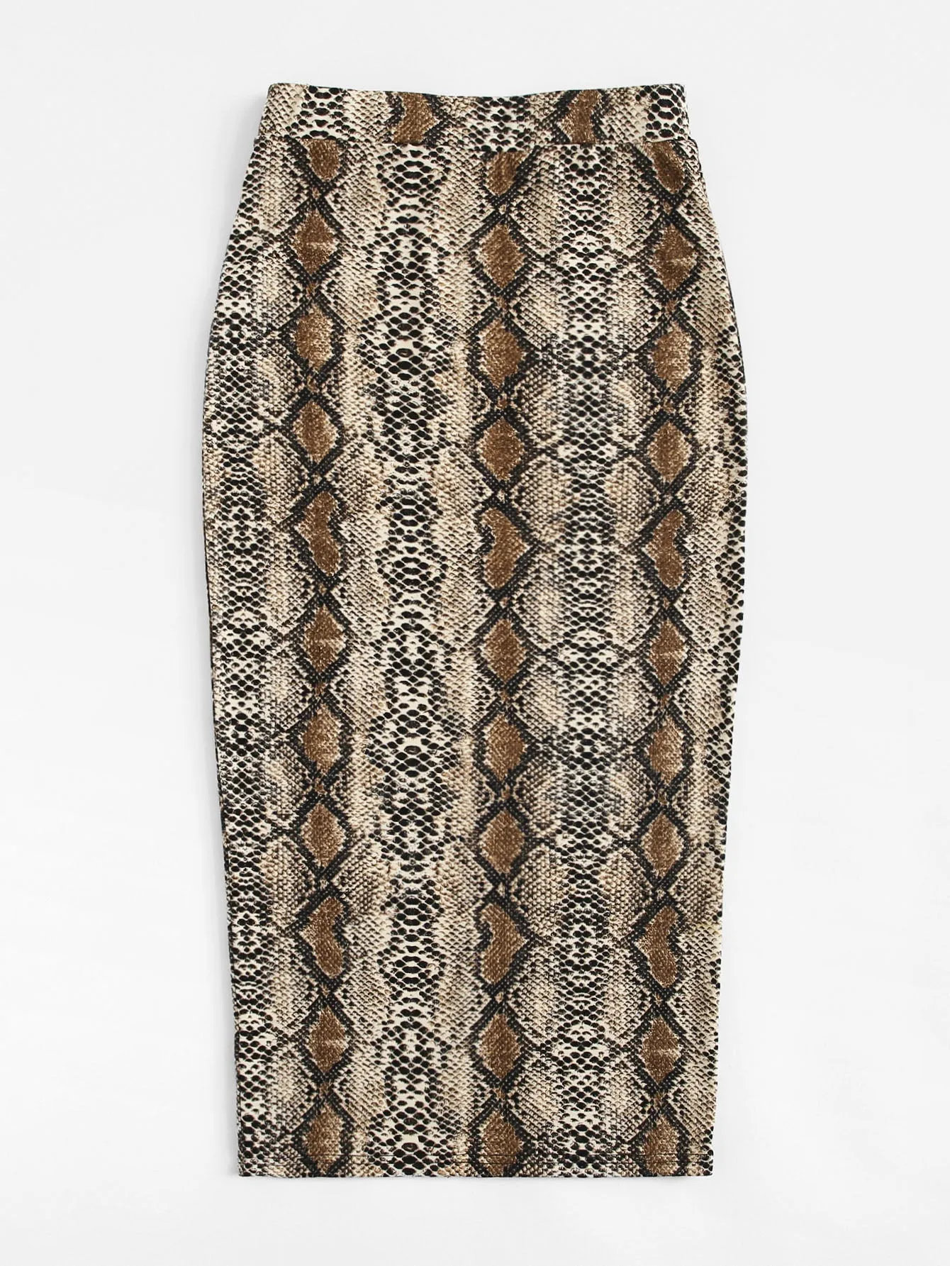 Split Hem Snakeskin Pencil Skirt SS24