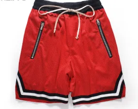 Spring and summer new style popular logo European and American men's zipper men's shorts baggy sports pants