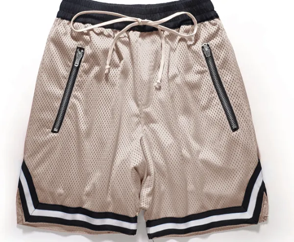 Spring and summer new style popular logo European and American men's zipper men's shorts baggy sports pants