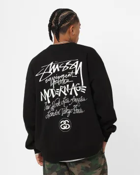 Stussy Modern Age 50-50 Crewneck Pigment Black