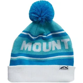 Sun Mountain Thermal Double Knit Golf Bobble Beanie – White / Sky / Cobalt