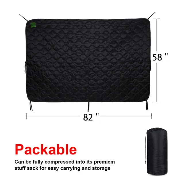 Tactical Army Poncho Liner Camouflage Water Repellent Woobie Quilted Blanket Suitable for Camping Shooting Hunting