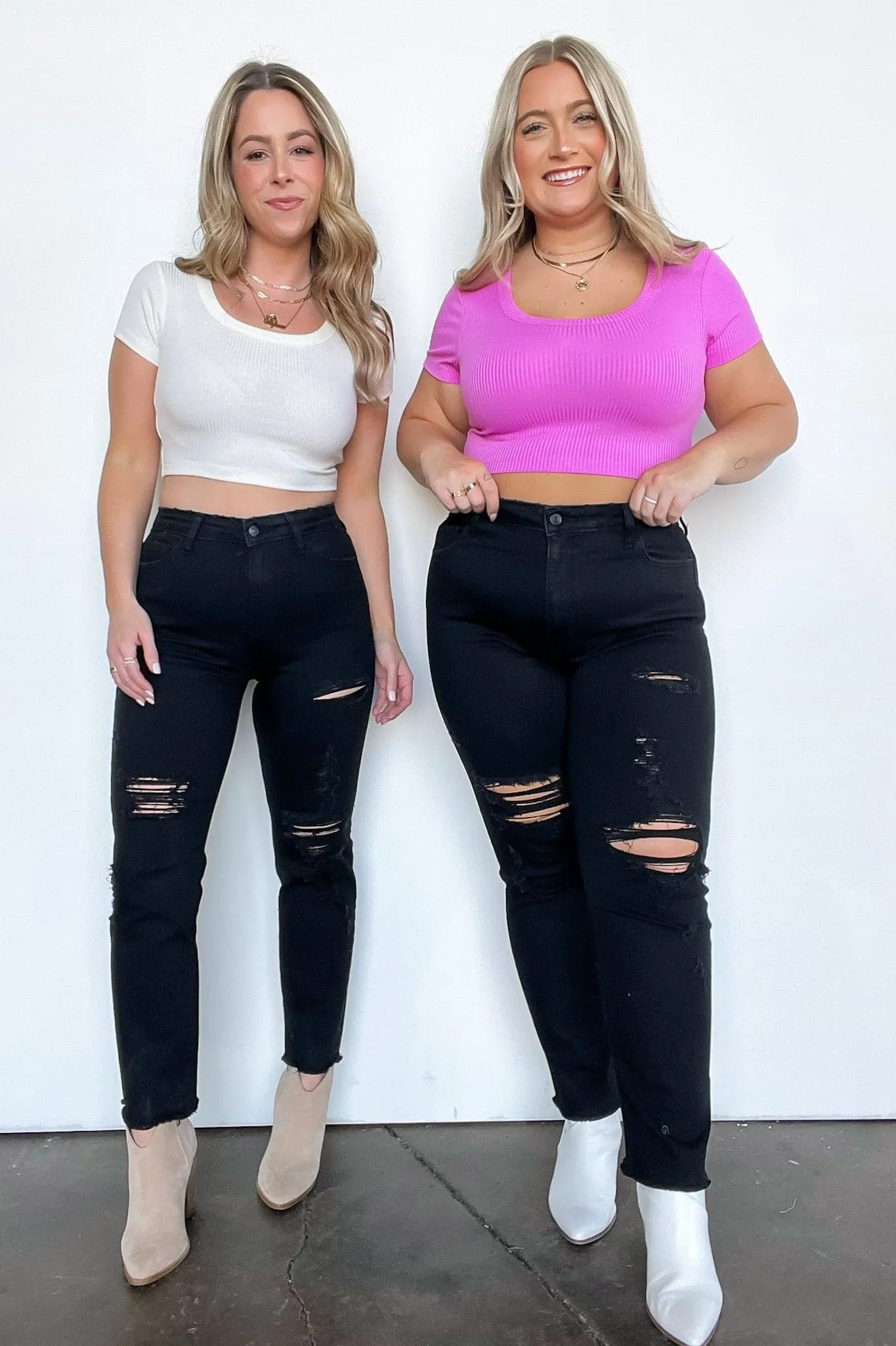 Tarah Distressed Crop Jeans - FINAL SALE