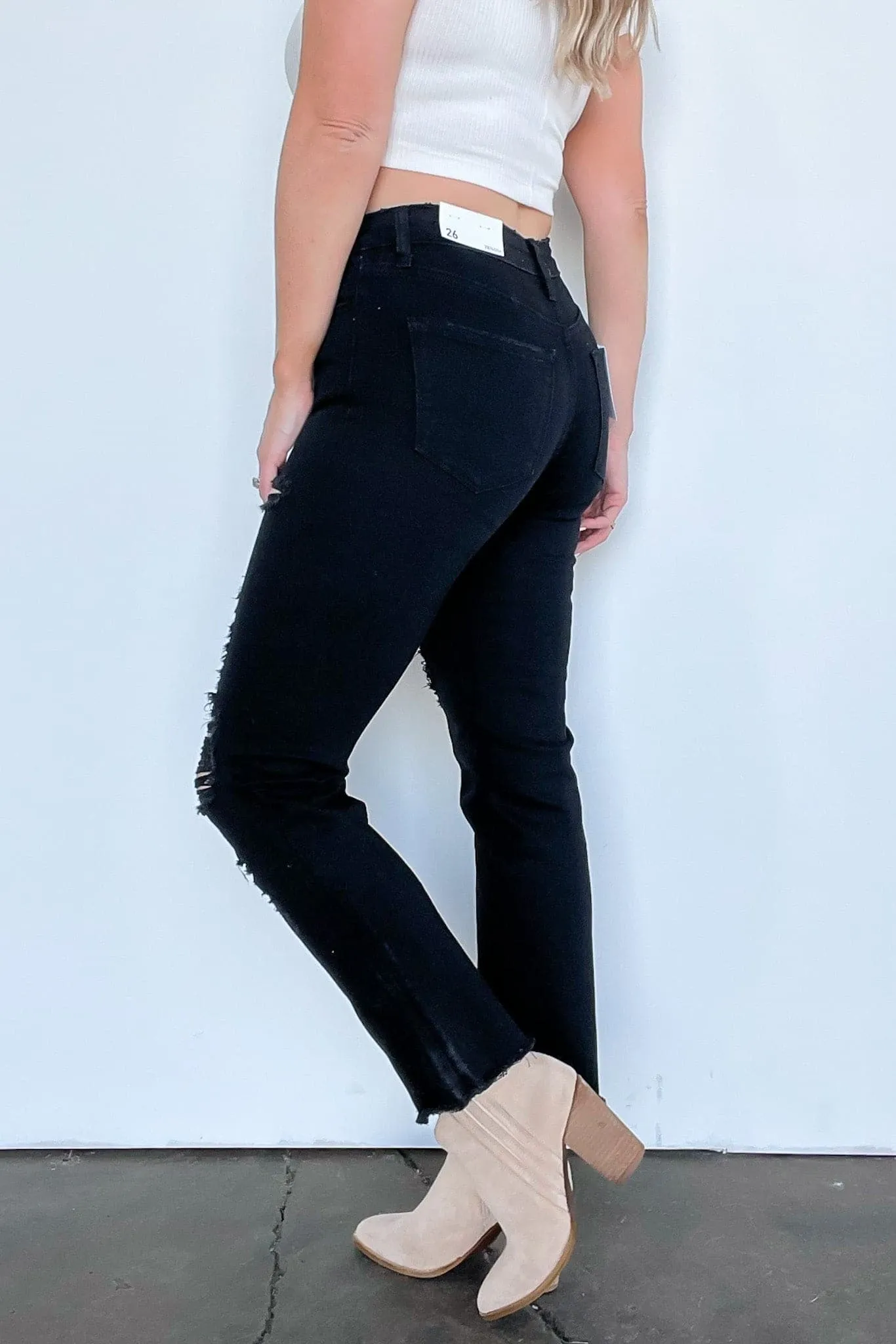 Tarah Distressed Crop Jeans - FINAL SALE