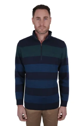 THOMAS COOK SETTLER 1/4 ZIP JUMPER NAVY/JUMPER