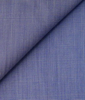 Thomas Mason Midnight Blue 100 2-ply Cotton Chambray Tailored Shirt