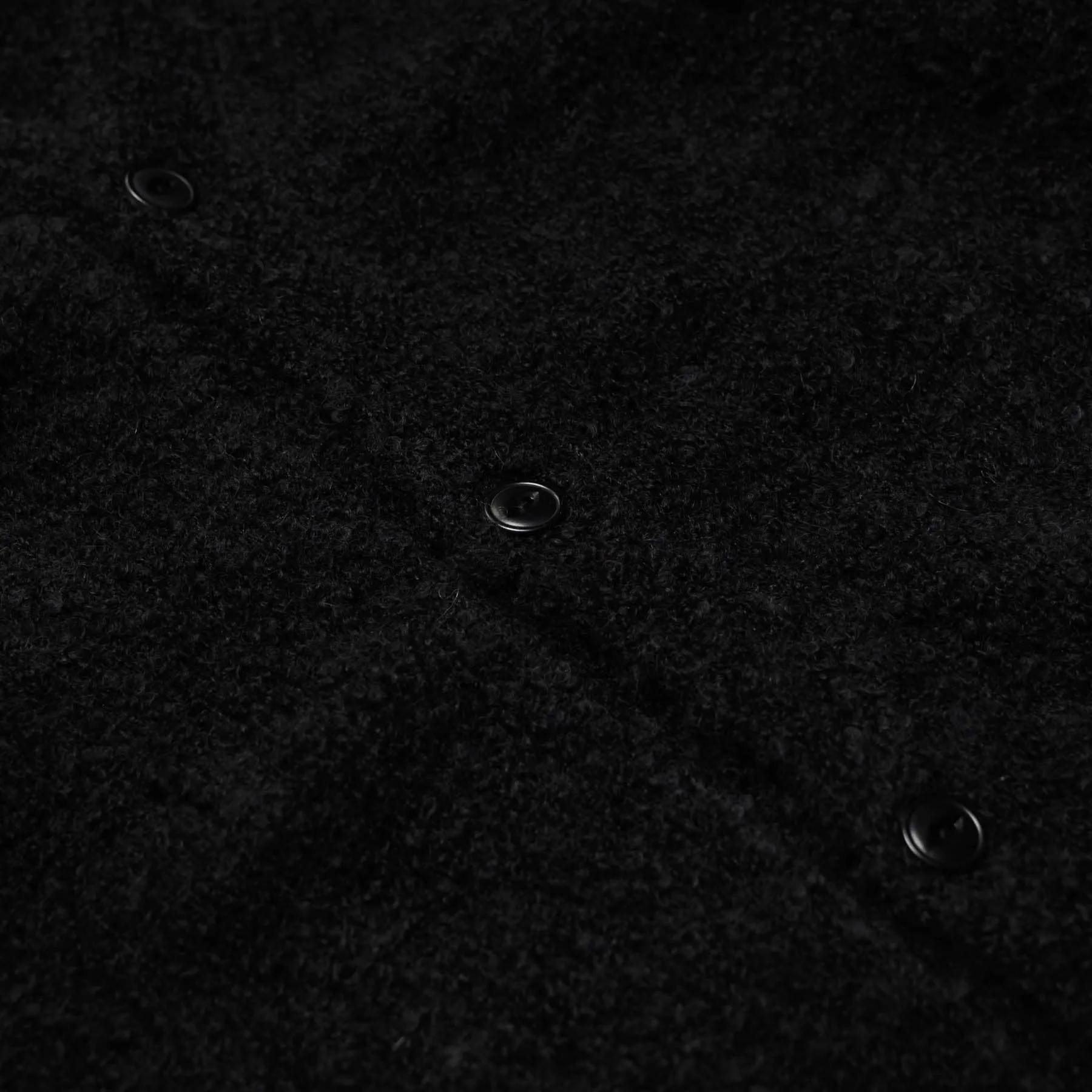 V-Neck Cardigan - Black Boucle Alpaca