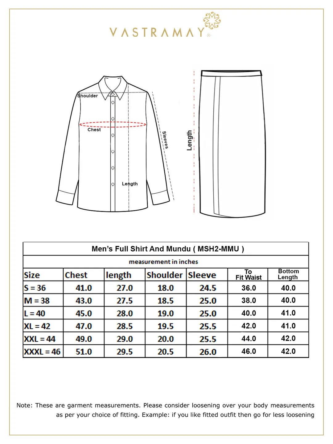 VASTRAMAY Men's Yellow Shirt And Mundu Set