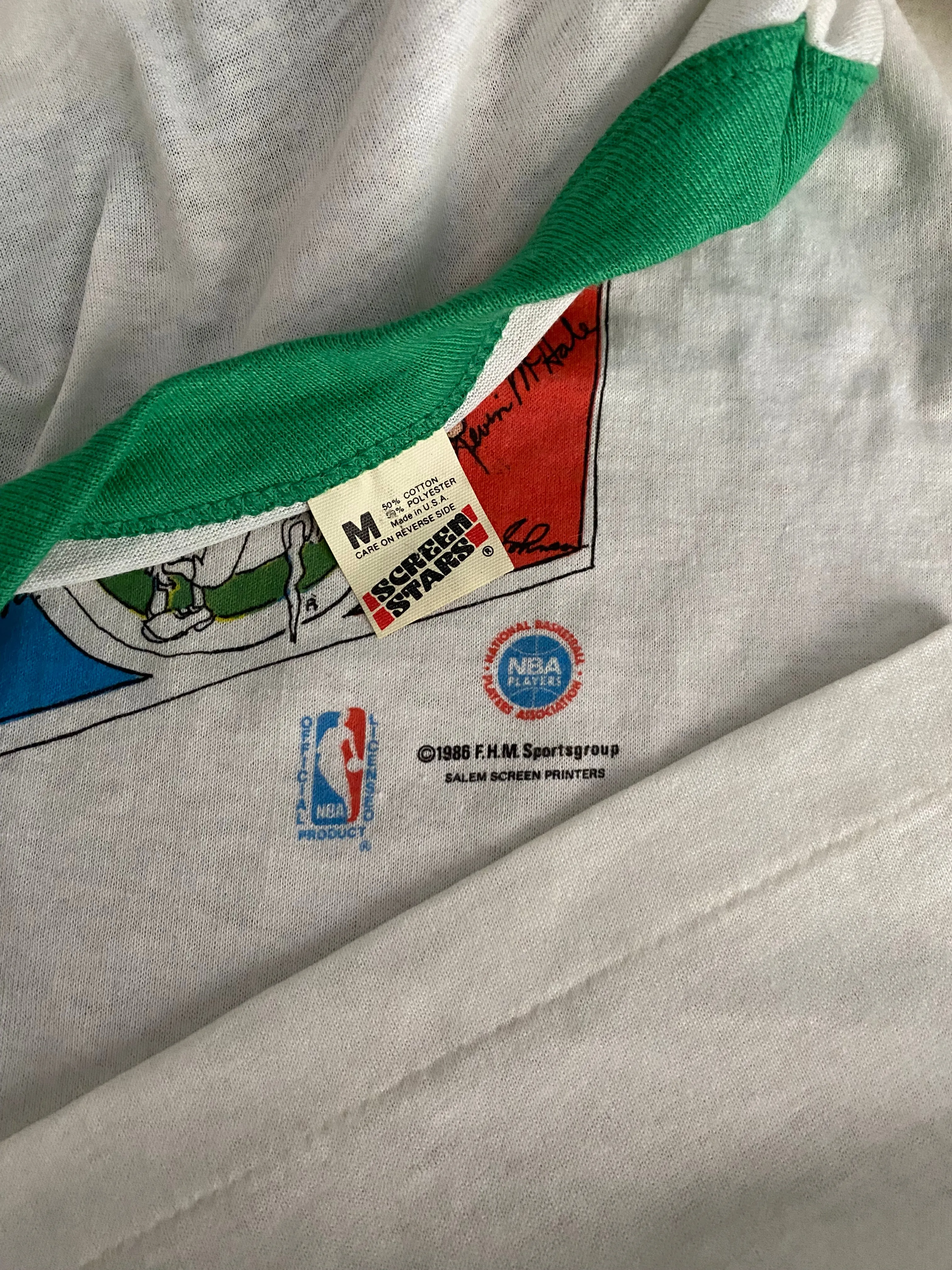 Vintage Boston Celtics Six Pack 1986 T-Shirt Md
