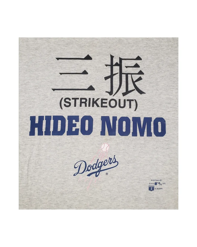 Vintage L.A. Dodgers Hideo Nomo MLB Baseball 1995 T-Shirt XL